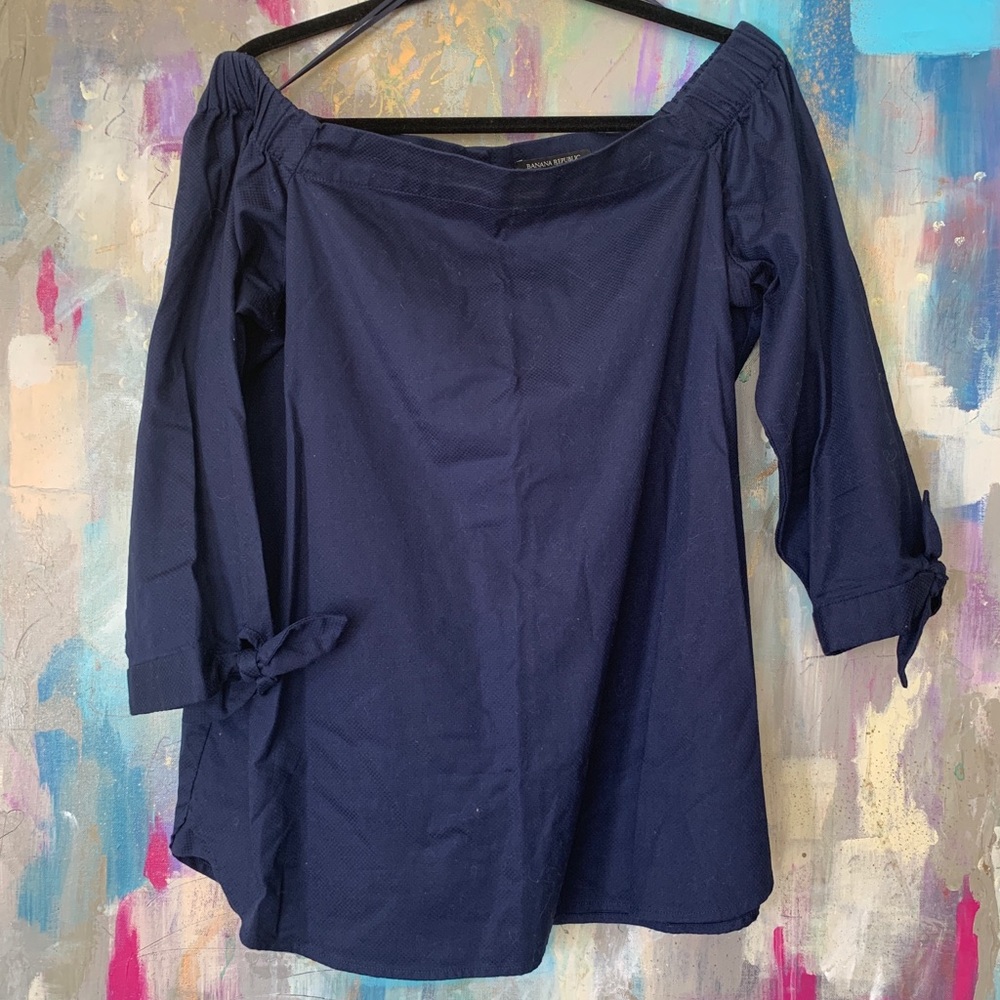 Navy off the shoulder top